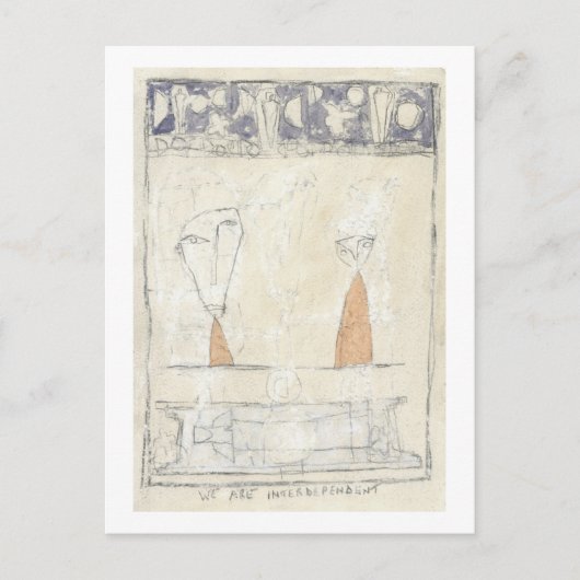 Wir sind voneinander abhängig postkarte (Vorderseite)