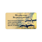 Wir sind weggeflogen! Neue Adresse für fliegende P Adressaufkleber (Vorne)