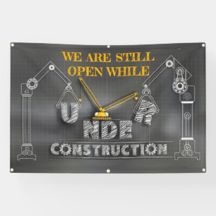 Wir sind weiterhin geöffnet, während wir renoviere banner