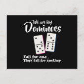 Wir sind wie Dominoes Tiles Puzzler Game-Geschenk Postkarte (Vorderseite)