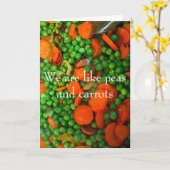 Wir sind wie Erbsen und Karotten Karte (Gelbe Blume)