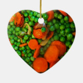 Wir sind wie Erbsen und Karotten Keramik Ornament (Hinten)