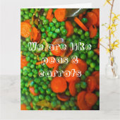 Wir sind wie Erbsen- und Karottenfreundschaftskart Karte (Gelbe Blume)