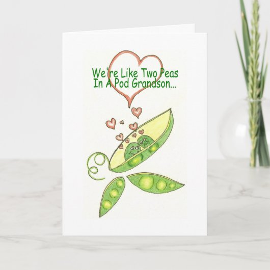 Wir sind wie zwei Erbsen in einem Karte (Vorderseite)