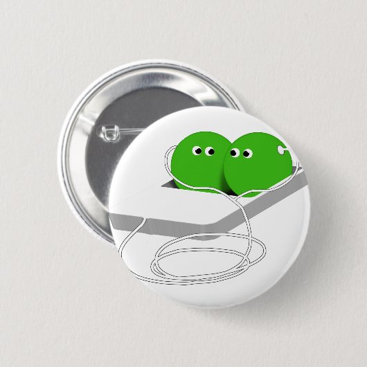 Wir sind wie zwei Erbsen in einem Pod Button (Vorne & Hinten)