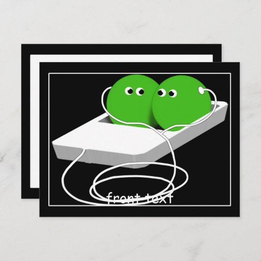 Wir sind wie zwei Erbsen in einem Pod Einladung (Vorne/Hinten)