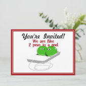 Wir sind wie zwei Erbsen in einem Pod Einladung (Stehend Vorderseite)