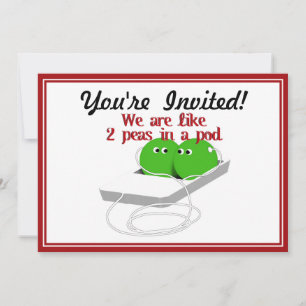 Wir sind wie zwei Erbsen in einem Pod Einladung