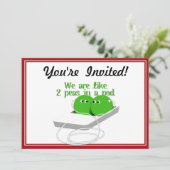 Wir sind wie zwei Erbsen in einem Pod Einladung (Stehend Vorderseite)