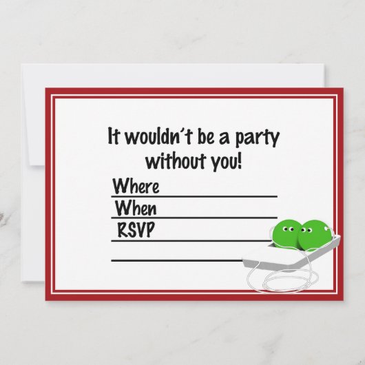 Wir sind wie zwei Erbsen in einem Pod Einladung (Rückseite)