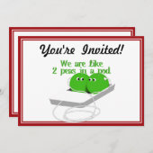 Wir sind wie zwei Erbsen in einem Pod Einladung (Vorne/Hinten)