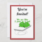 Wir sind wie zwei Erbsen in einem Pod Einladung (Vorderseite)