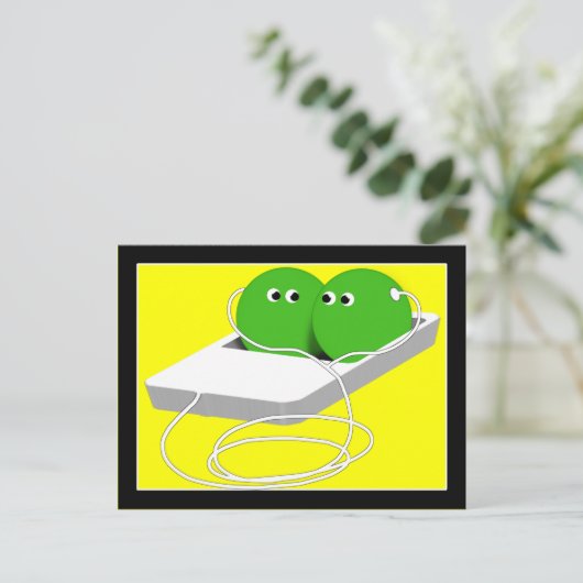 Wir sind wie zwei Erbsen in einem Pod Postkarte (Stehend Vorderseite)