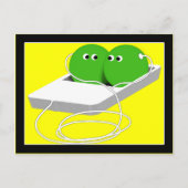 Wir sind wie zwei Erbsen in einem Pod Postkarte (Vorderseite)