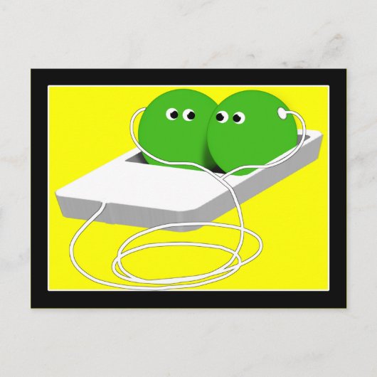 Wir sind wie zwei Erbsen in einem Pod Postkarte (Vorderseite)