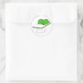 Wir sind wie zwei Erbsen in einem Pod Runder Aufkleber (Tasche)