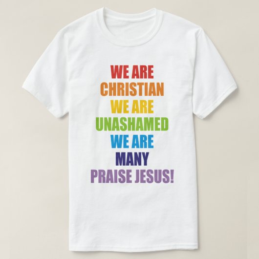WIR SIND WIR SIND VIELE CHRISTLICH T-Shirt (Design vorne)