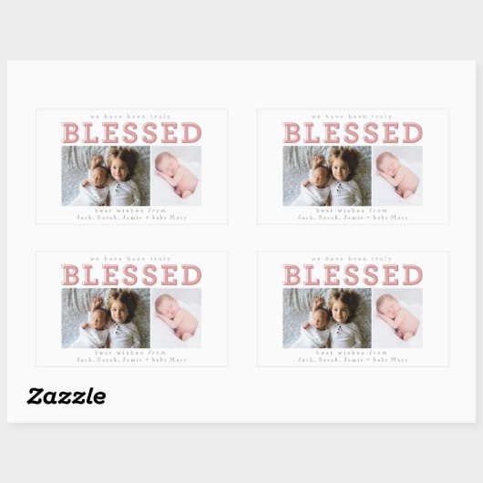 wir sind wirklich gesegnet rechteckiger aufkleber (Blatt)