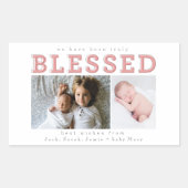 wir sind wirklich gesegnet rechteckiger aufkleber (Vorderseite)