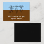 Wir sind Wurzeln für Sie positive Gemüse Pun Mitteilungskarte (Vorne/Hinten)