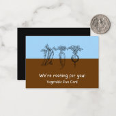 Wir sind Wurzeln für Sie positive Gemüse Pun Mitteilungskarte (Vorderseite/Rückseite Beispiel)