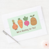 Wir sind Wurzeln für Sie Root Vegetables Puff Rechteckiger Aufkleber (Umschlag)