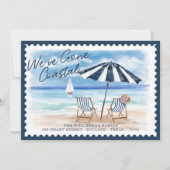 Wir sind zu den Strandstühlen der Küste gegangen Ankündigung (Vorderseite)