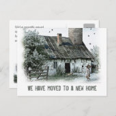 Wir sind zu einer neuen Zuhause übergegangen | Lan Ankündigungspostkarte (Vorne/Hinten)