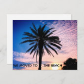 Wir sind zum Beach Palm Tree Foto Zuhause bewegend Ankündigung (Vorne/Hinten)