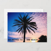 Wir sind zum Beach Palm Tree Foto Zuhause bewegend Postkarte (Vorne/Hinten)
