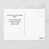 Wir sind zum Beach Palm Tree Foto Zuhause bewegend Postkarte (Rückseite)