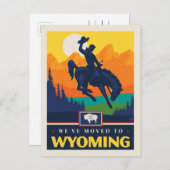 Wir sind zum Wyoming übergegangen Einladungspostkarte (Vorne/Hinten)