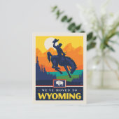 Wir sind zum Wyoming übergegangen Einladungspostkarte (Stehend Vorderseite)