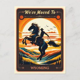 Wir sind zum Wyoming übergegangen | Vintage Postka Postkarte