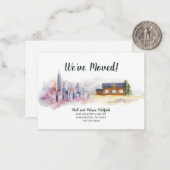 Wir sind zur Ankündigung über den Umzug des Landes (Vorderseite/Rückseite Beispiel)