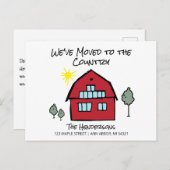 Wir sind zur Ankündigung über den Umzug des Landes Postkarte (Vorne/Hinten)