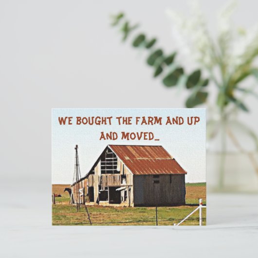 Wir sind zur Ankündigung zur Farm Funny Moving übe (Stehend Vorderseite)