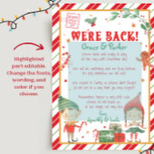 Wir sind zurück Brief von deinem Weihnachtself Einladung