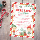 Wir sind zurück Brief von deinem Weihnachtself Einladung