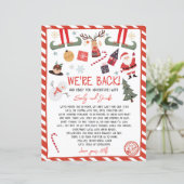 Wir sind zurück Elf Ankunft Letter Elves Weihnacht (Stehend Vorderseite)