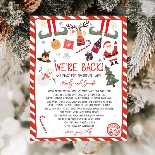 Wir sind zurück Elf Ankunft Letter Elves Weihnacht