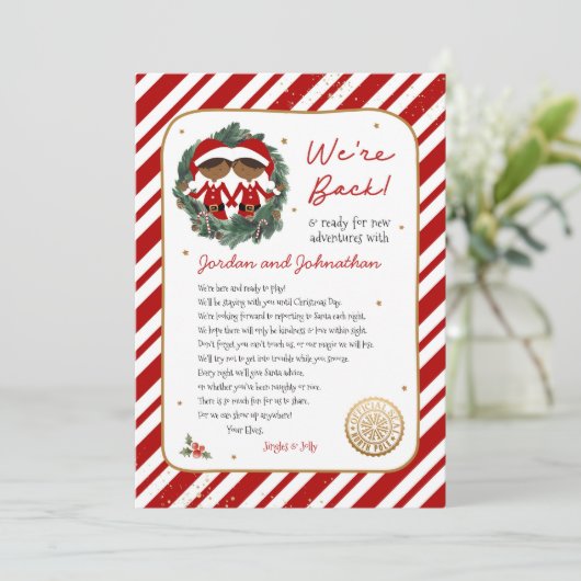 Wir sind zurück Elf Letter Einladung (Stehend Vorderseite)