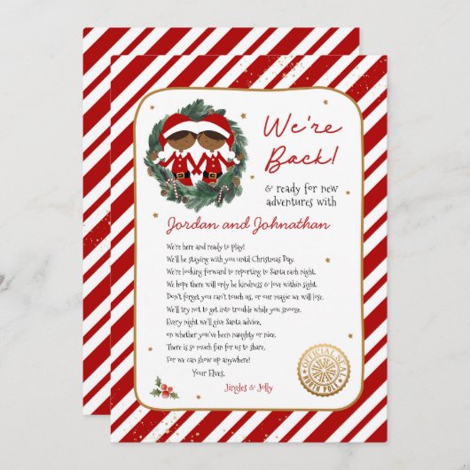 Wir sind zurück Elf Letter Einladung (Vorne/Hinten)