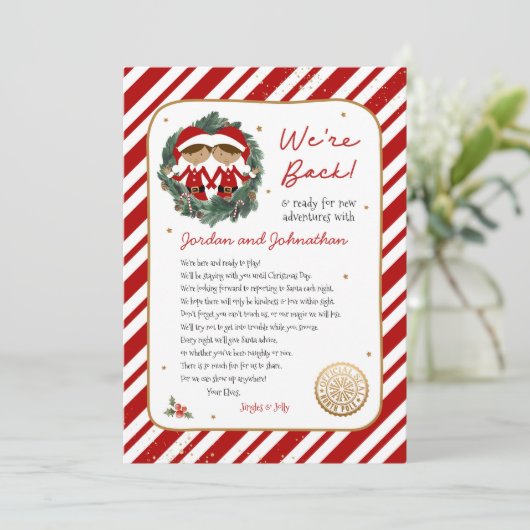 Wir sind zurück Elf Letter Einladung (Stehend Vorderseite)