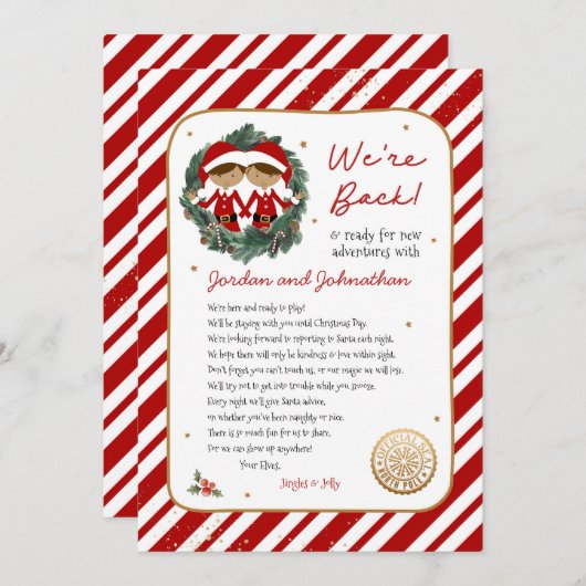 Wir sind zurück Elf Letter Einladung (Vorne/Hinten)