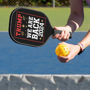 Wir sind zurück Trump USA-Flagge Wahl Gewinner 47. Pickleball Schläger