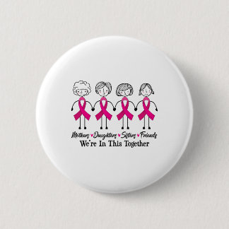 Wir sind zusammen Familienfreunde des Brustkrebs Button