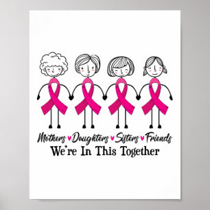 Wir sind zusammen Familienfreunde des Brustkrebs Poster