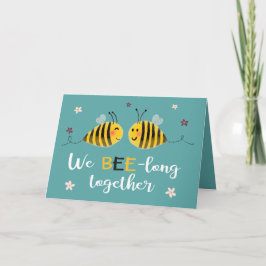 Wir sind zusammen mit Bienen und Blume Valentine Karte