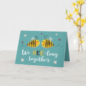 Wir sind zusammen mit Bienen und Blume Valentine Karte (Gelbe Blume)